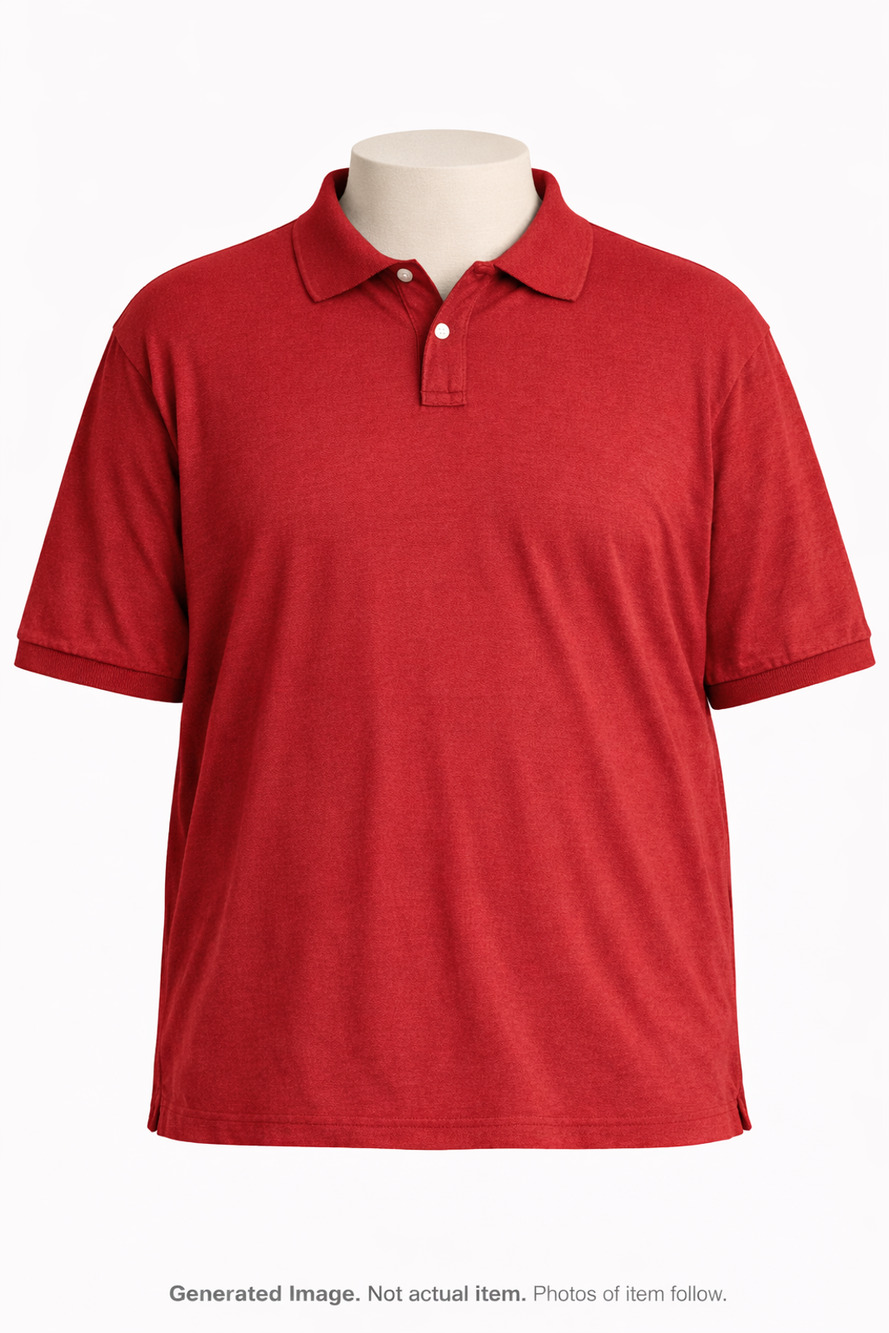 Scandia Woods Red Cotton Polo Shirt Classic Casual Golf Weekend Mens 6XL Big